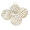 4" Distressed White Ceramic Country Orb Vase Filler Set